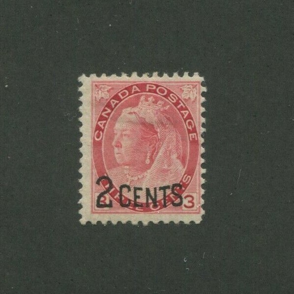 1899 Canada Surcharged Postage Stamp #88 Mint Hinged F