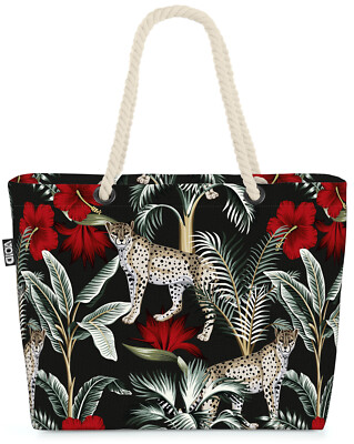 VOID Tasche Vintage Leopard Tropenwald Wild-Katze Raub-Katze Safari