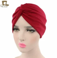Cotton Women Turban Ladies Hair Head Hijab Cap Muslim Wrap Stretch Hat Scarf
