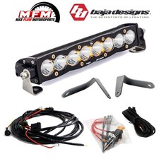 Baja Designs 10" S8 Spot Beam Shock Mount Light Bar 17-24 Can-Am Maverick X3
