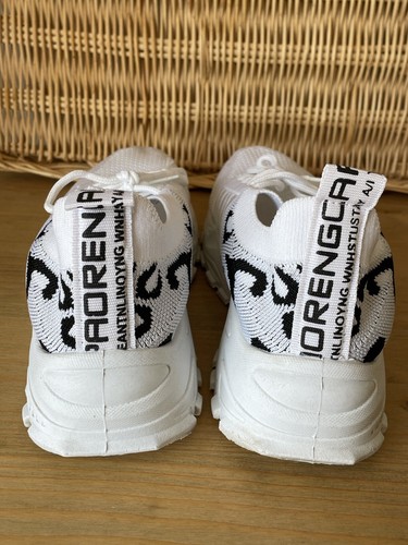 Woman’s White Cheetah Print Paorengo Gym Shoes Size 6 European 36 - Picture 4 of 6