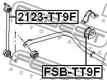 2123-TT9F FEBEST Rod/Strut, stabiliser for ,CHEVROLET,CHEVROLET (SGM),FORD,FORD