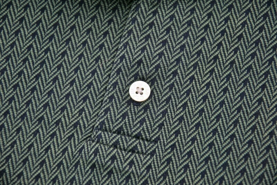 Augusta National The Masters Collection Golf Polo Shirt XL Green Herringbone - Image 4 of 4