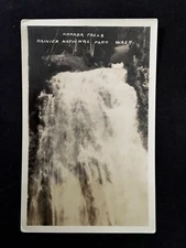 RPPC c1920 Narada Falls, Rainier National Park, Washington Real Photo Postcard