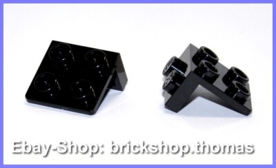Lego 2 x  Halterung Platte Winkel schwarz - 44728 - Bracket Black - NEU / NEW