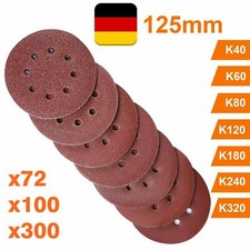 300 Stk 125mm 8 Loch Schleifscheiben Klett Sc...