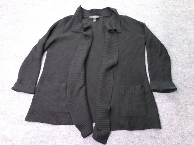 John for Nordstrom Womens Cardigan Black Medium Cashmere