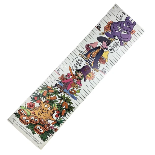 Vintage 1971 McDonald's McDonaldland Growth Chart 4 Arm Grimace No Tape