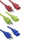 1FT-10FT Red Blue Green Color AC Power Cord NEMA5-15P/IEC320 C13 18AWG 10A 125V