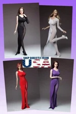1/6 See-Through Evening Dress For 12" PHICEN Hot Toys VERYCOOL Female Figure USA