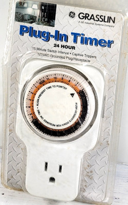 Classic Dial Timer GRASSLIN Plug-In Time 24 Hour Electric Timer