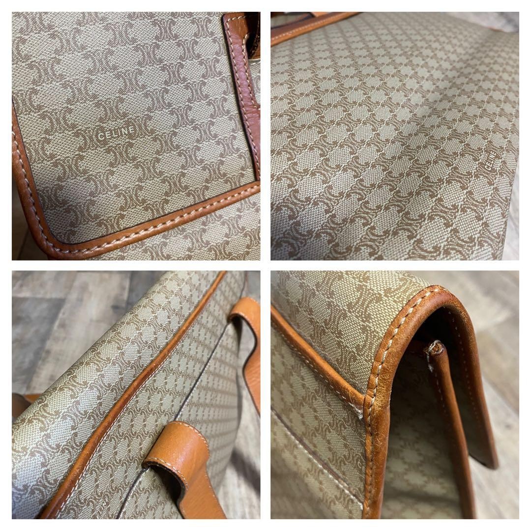 Authentic☆Celine Logo Macadam Pattern Leather Tot… - image 8
