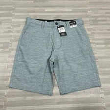 Hurley Classic Hybrid Walk 9" Chino Shorts Mens Size 32 Gladiator Gray $45