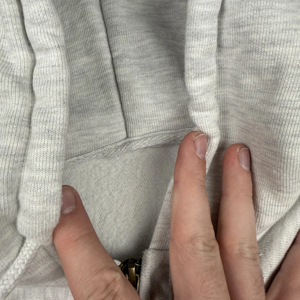 Vintage Champion Army West Point Hoodie Sweatshirt Mens Gray Reverse Weave Zip - Image 4 of 4