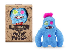 ZURU Fuggler Hairy Fuggs Sasquoosh Funny Ugly Monster Plush Blue Soft 9Inch Toy
