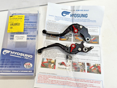 NEU Original Hyosung GT250R GT650R klappbarer verstellbarer Hebel Set 95750HC81000BK