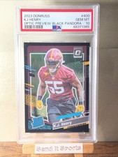 2023 K.J. Henry RC Optic BLACK PANDORA ROOKIE NUMBERED 04/25 PSA 10 (POP 1)