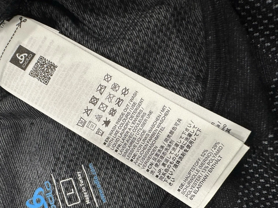 Camisa Odlo Grande Capa Base Manga Larga Tejida Cálida Ajustada Esquí Exterior Foto 3 de 4