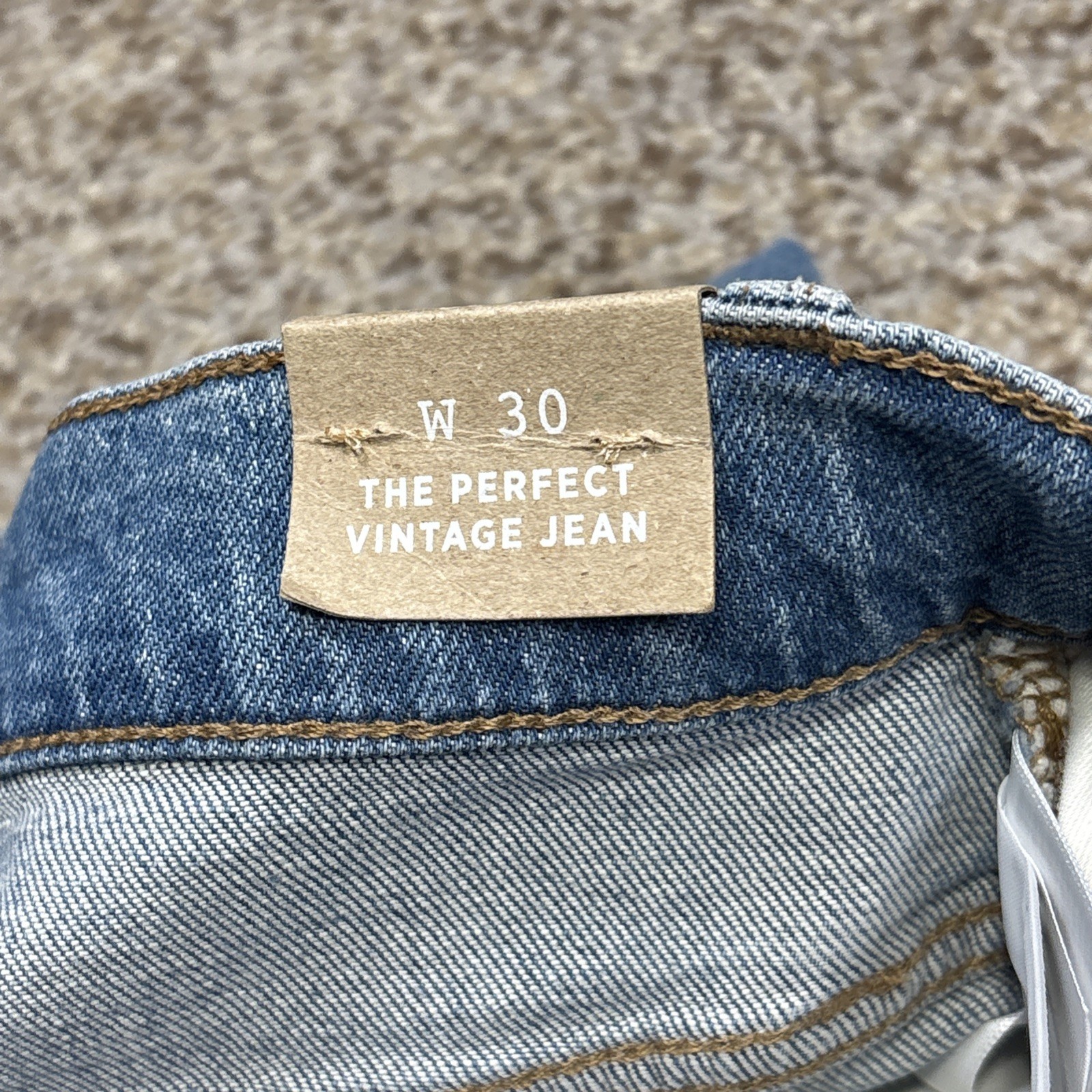 $135 NWT Madewell The Perfect Vintage Jean Distresssed Size 30 Fits 33 X 28 - View 7