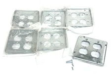 Thomas & Betts 2-Device Galvanized Steel Surface Cover RSL-8 [Lot of 6] NOS