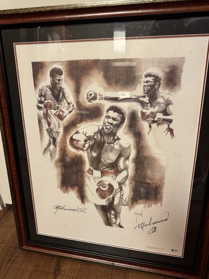 Muhammad Ali Autographed 24x30 Framed Lithograph - Image 2 of 3