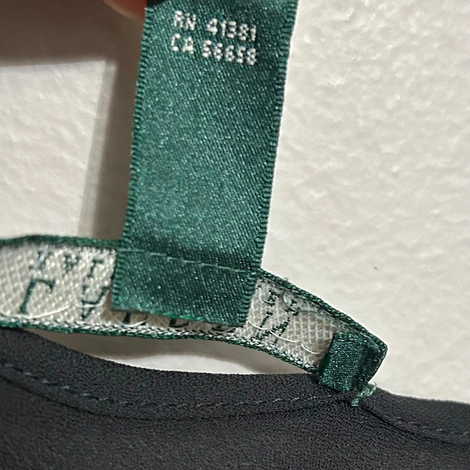 Lauren Ralph Lauren 吊带背心 8 黑色透明 V 领细肩带背心懒人 — 第 4/4 张图片