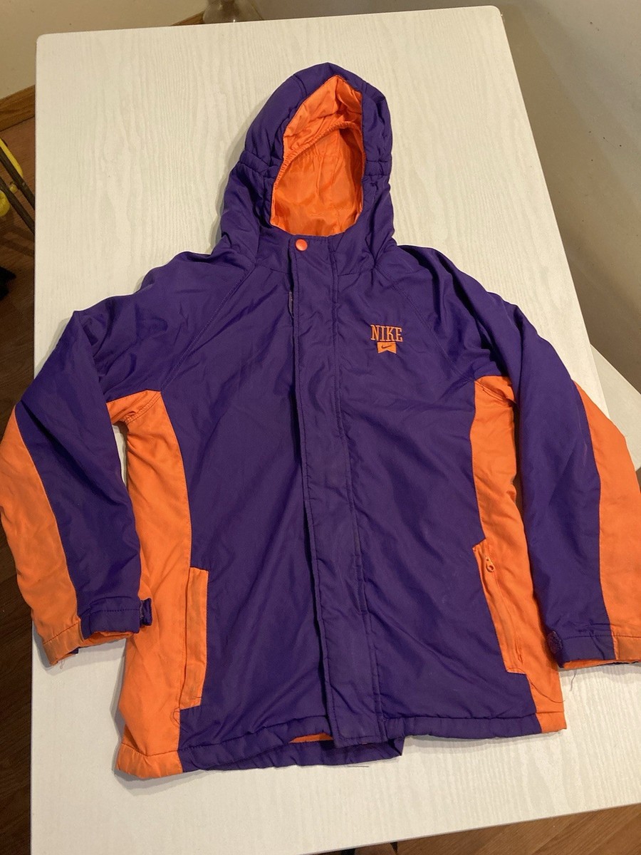 Nike Ski/snowboarding Coat Purple Neon Orange Size Large EUC Youth