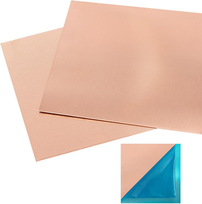 2 Stück 99,9%+ reines Kupferblech, 10,2 x 10,2 cm, 28 Gauge (0,8 mm) Dicke, kein