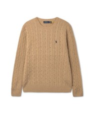 Genuine Polo Ralph Lauren Cable Knit Wool Cashmere Sweater - Brown