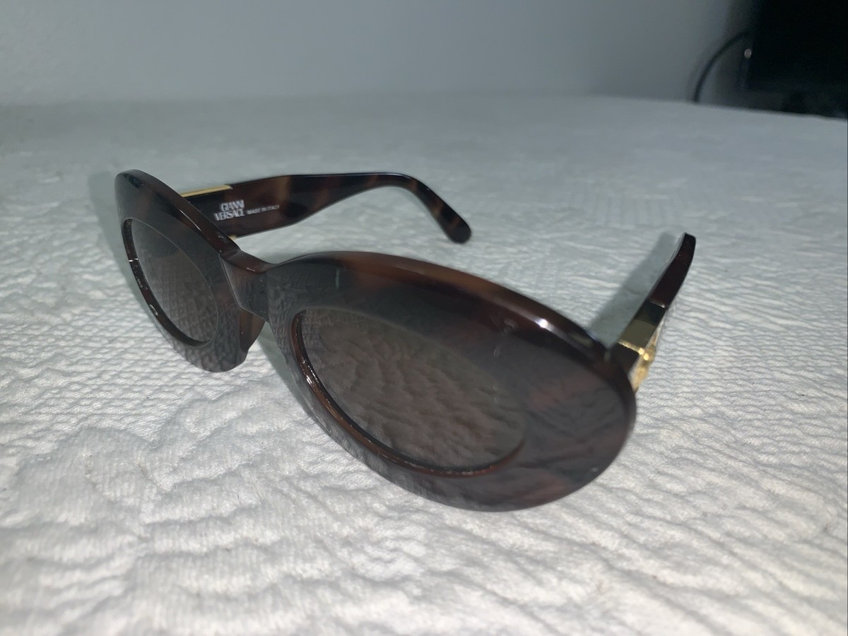 Rare Vintage Gianni Versace 415/C Medusa Sunglasses Tortoise Italy