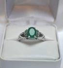 Art Deco Antique 2.90 Ct Natural Emerald Vintage Wedding Ring 14K White Gold FN