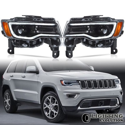 FULL LED Headlights FOR 2014-2022 Jeep Grand Cherokee BLUE DRL Start Animation