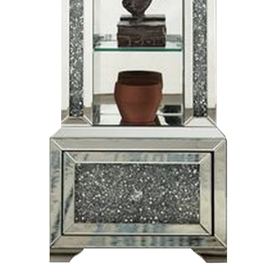 Reloj Abuelo con 1 Cajón y Marco Espejo, Plateado Foto 4 de 4