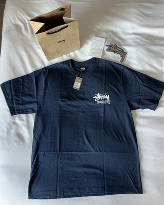 STUSSY HONOLULU Chapter Tee Limited Navy Blue T-Shirt NWT w