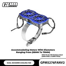 GPM 7075 Alloy 316 SST Dual 40X40mm Cooling Fan Ajustable For 56-70 Series Motor