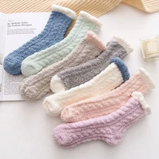 Women’s Fuzzy Cozy Socks – Warm Plush Winter Slipper Socks, Soft & Fluffy Fit