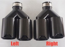 2pcs Carbon Fiber Exhaust Muffler Tips Fit for BMW