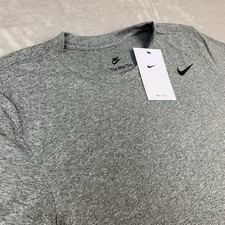 New The Nike Tee Shirt Mens Small Gray Short Sleeve Dri Fit Fitness 727982