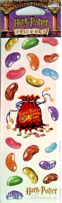Harry Potter Bertie Botts Every Flavor Jelly Beans Stickers VINTAGE * RARE 2001