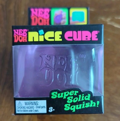 Nee Doh Nice Cube - Super Solid Squish! (Pink) New in Box