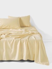 Linen House Surf Wash Sheet Set (Butter) - Su...