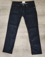 Sandro Paris Skinny Raw Brut Dark Wash Denim Jeans Button Fly Men's Size 34