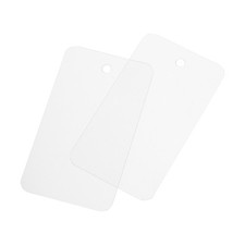 Waterproof Eyelet Hole Plastic Tags,Outdoor Tags,4x7cm Clear Scrub 200 Pcs