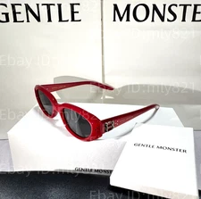 GentleMonster Sunglasses Duns R6 Red Frame Gray Lenses