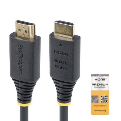 StarTech HDMI2CABLE4K6050C 1.6ft HDMI 2.0 Cable Black 4K 60Hz