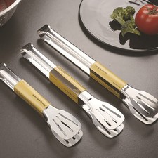 2 Pcs Stainless Steel Barbecue Clip Buffet Food Clamp Kitchen Tong Tool