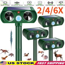 4/6 Pack Solar Ultrasonic Animal Repellent Do...