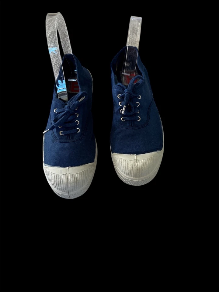 Bensimon Woman Navy Lace Up Canvas  Tennis Shoes Casual Comfort Euro 38 US 8 - Image 4 of 4