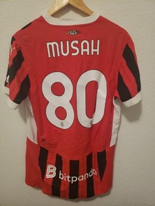 Yunus Musah 24/25 Match Worn AC Milan Jersey vs Roma Coppa Italia Serie A, USMNT