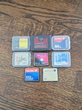 Lot of 12 CompactFlash Memory Cards 512MB 128MB 64MB 16GB - Various Brands
